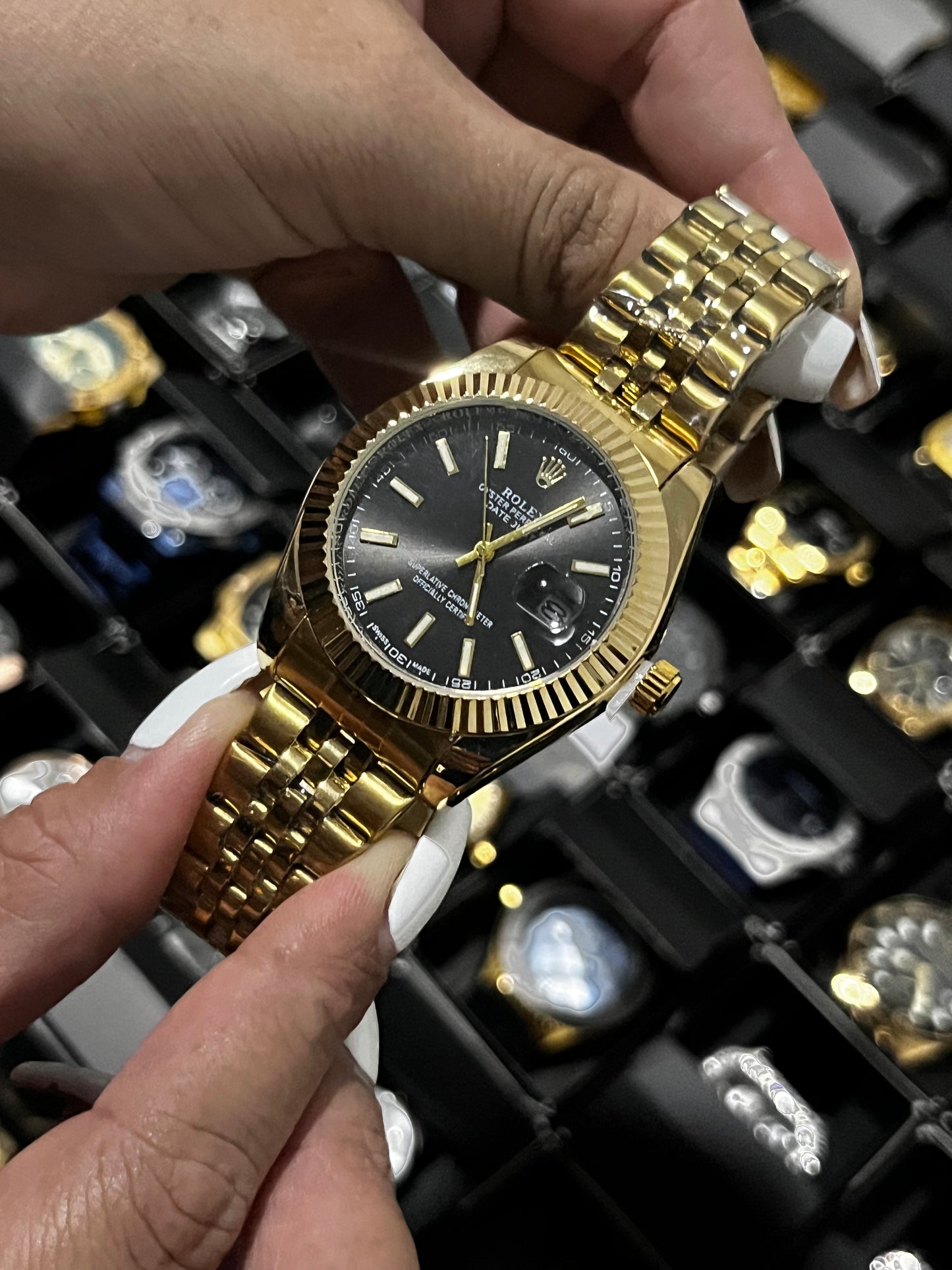 RX DTS ACERO/DORADO/TRENZADO TABLERO/NEGRO BISEL DORADO