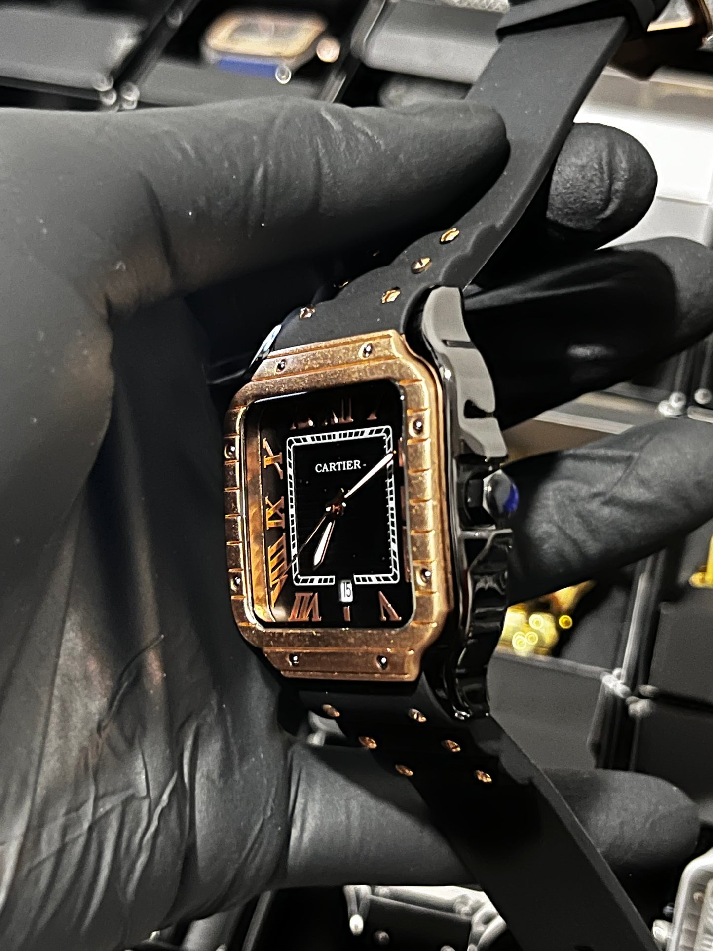 CRTR GOMA NEGRO BISEL PALO ROSA TABLERO NEGRO