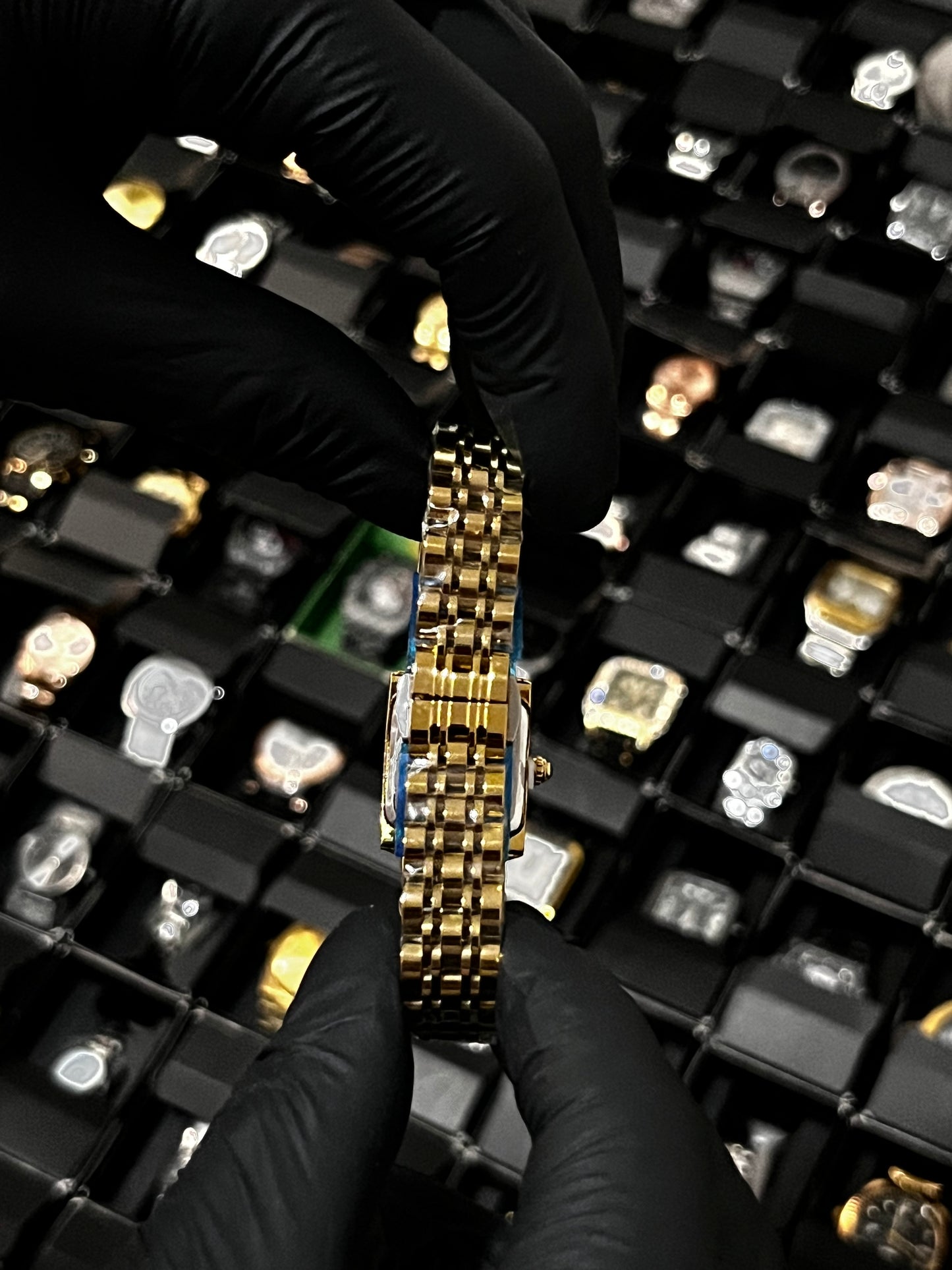 CRTR DAMA ACERO/TRENZADO/DORADO TABLERO/BLANCO BISEL/DORADO