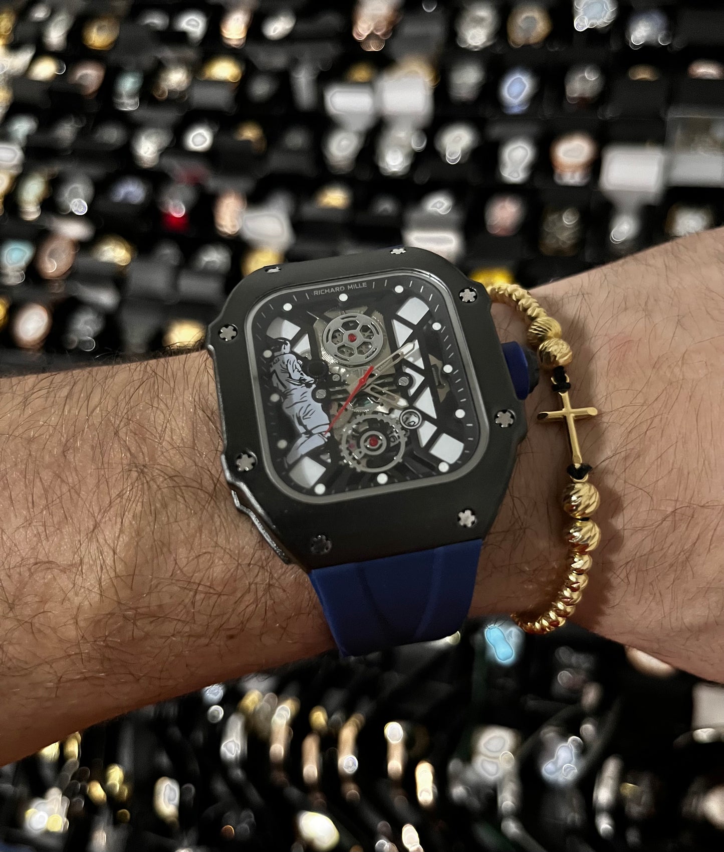 R MILL / CR / NEGRO PULSO AZUL