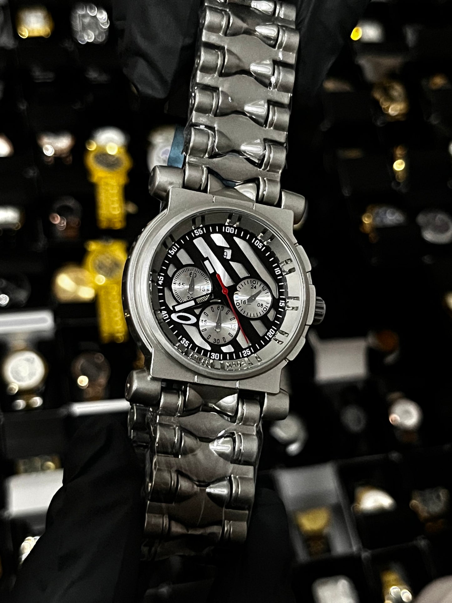 OAK ACERO/PLATEADO TABLERO/PLATEADO/NEGRO/3 CRONOS BISEL/PLATEADO