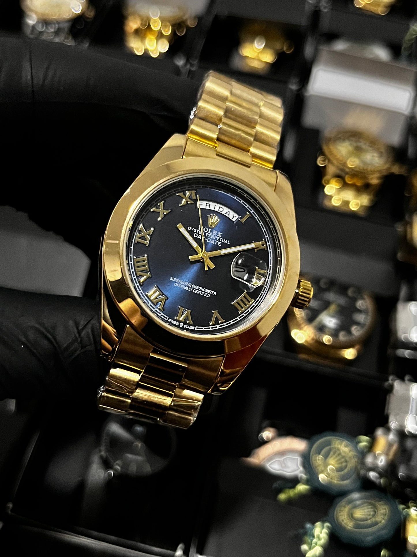 RX DTJST DD / ROMAN / DORADO FONDO AZUL