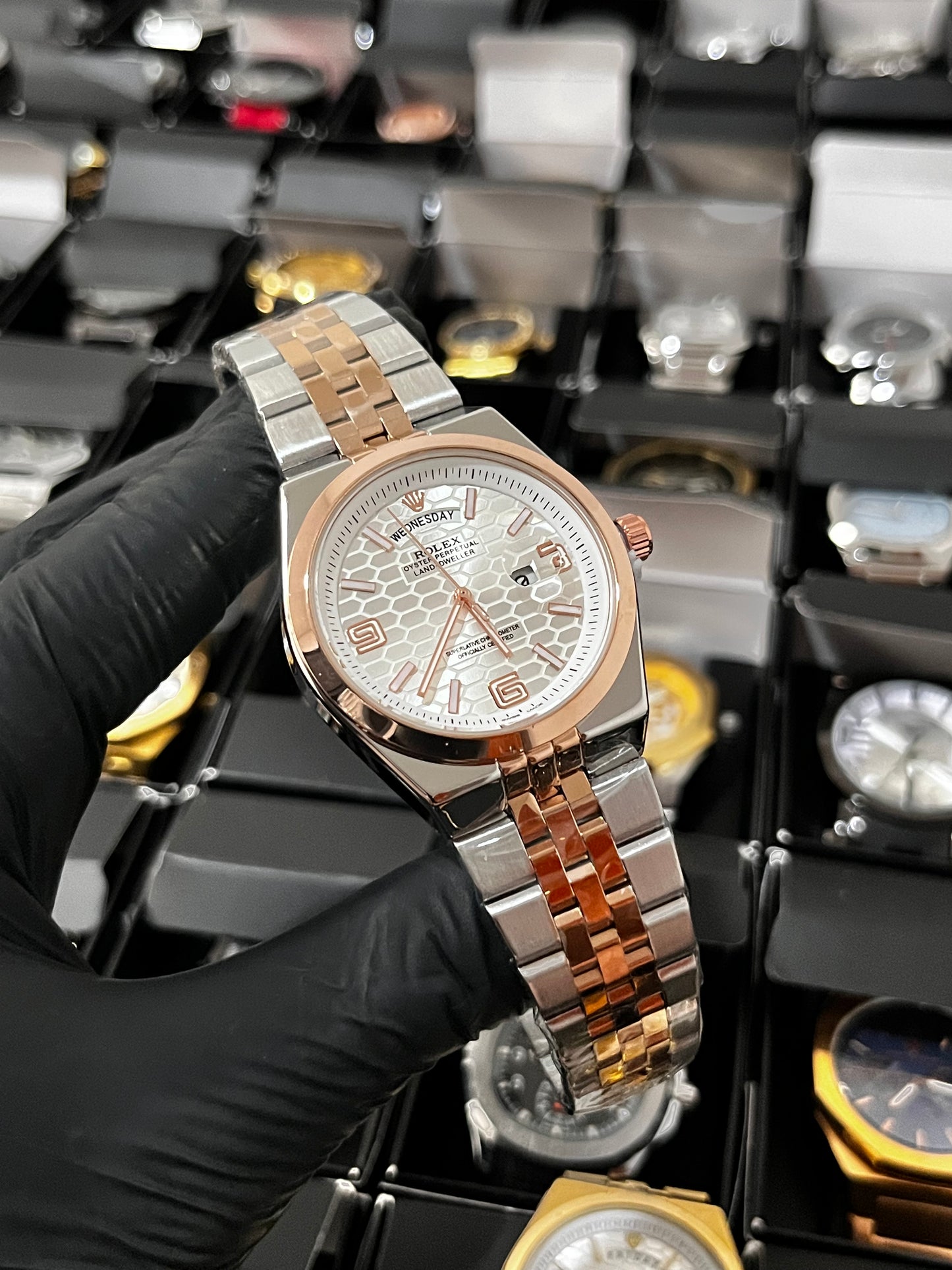 RX LANDWR 963 / BICOLOR ORO ROSA FONDO PLATEADO