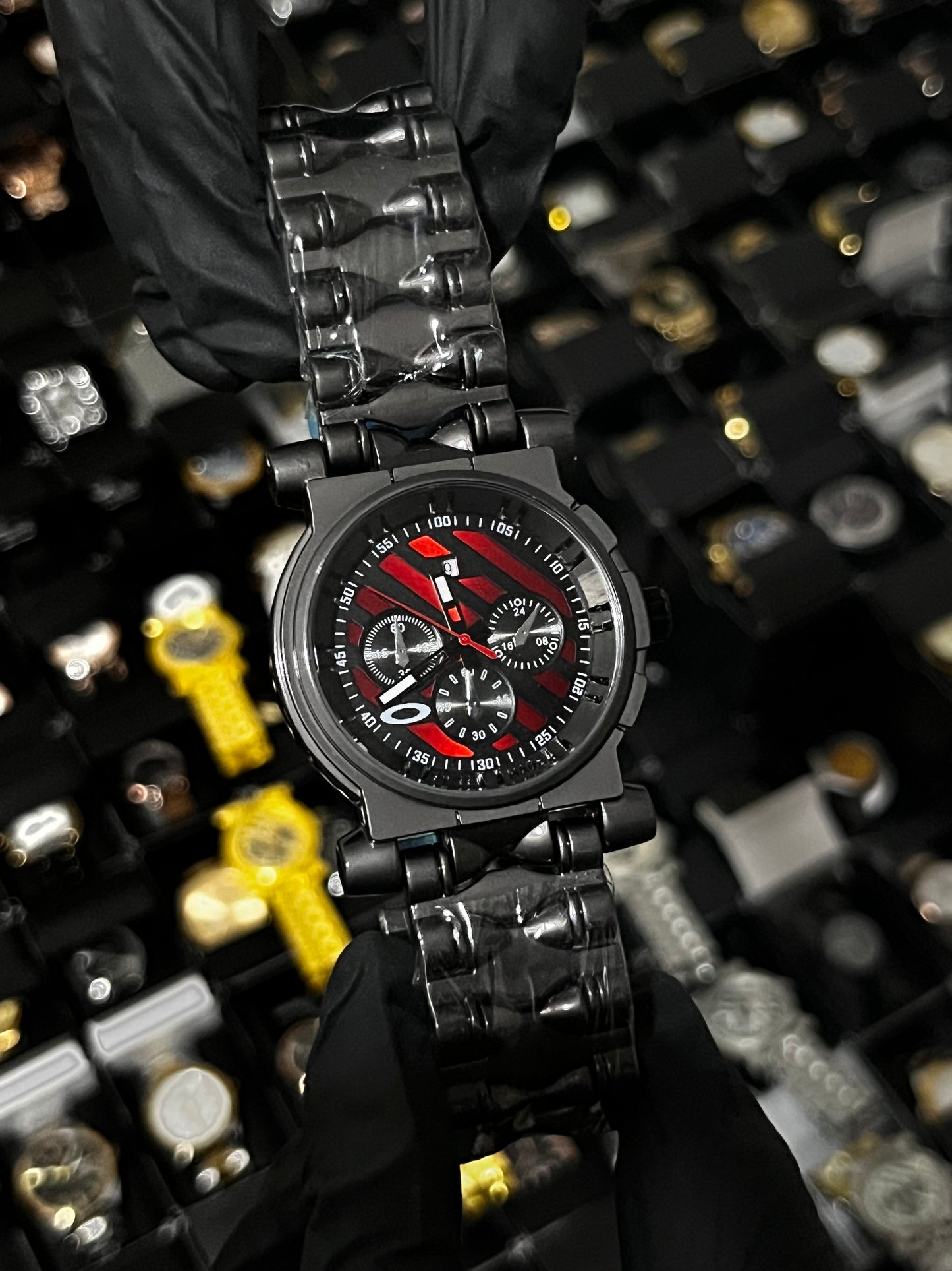 OAK ACERO/NEGRO TABLERO/NEGRO/ROJO/3 CRONOS BISEL/NEGRO