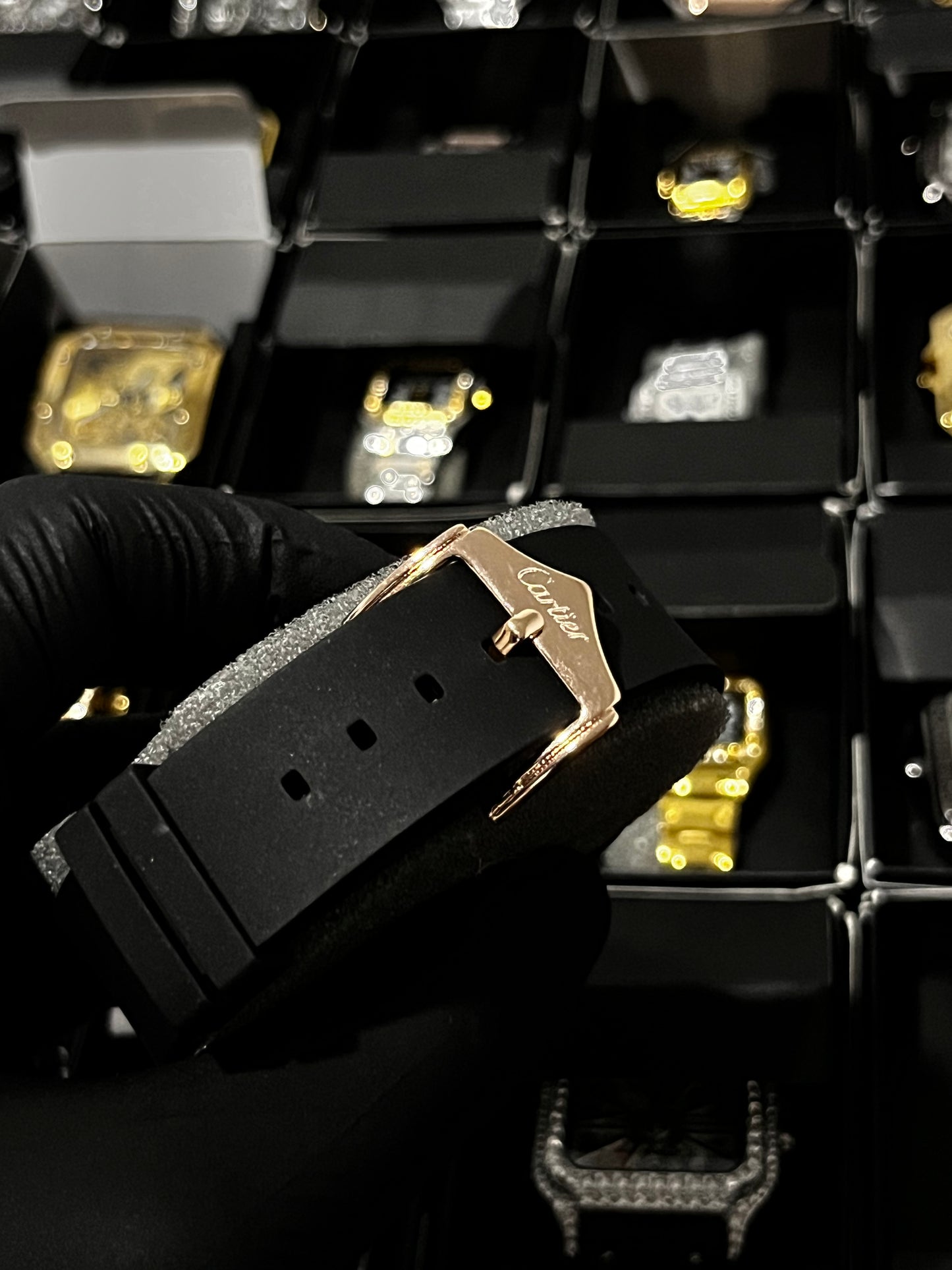 CRTR GOMA NEGRO BISEL PALO ROSA TABLERO BLANCO