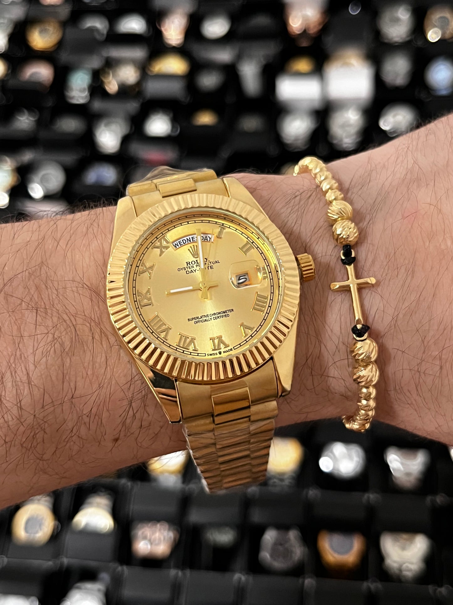 RX DTJST DD ROMAN / BISEL RELIEVE / DORADO COMPLETO