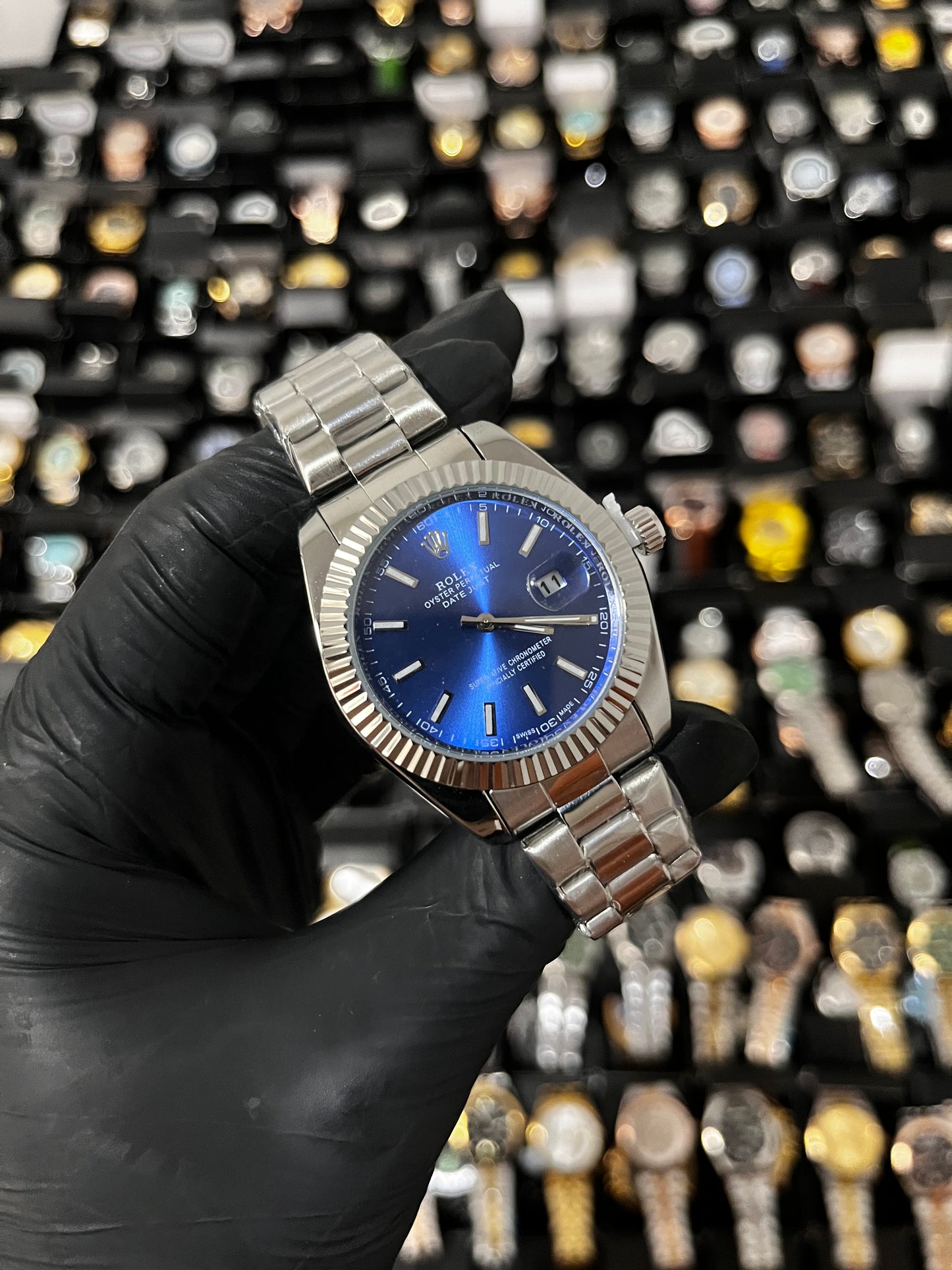 RX DTJST / PLATEADO FONDO AZUL