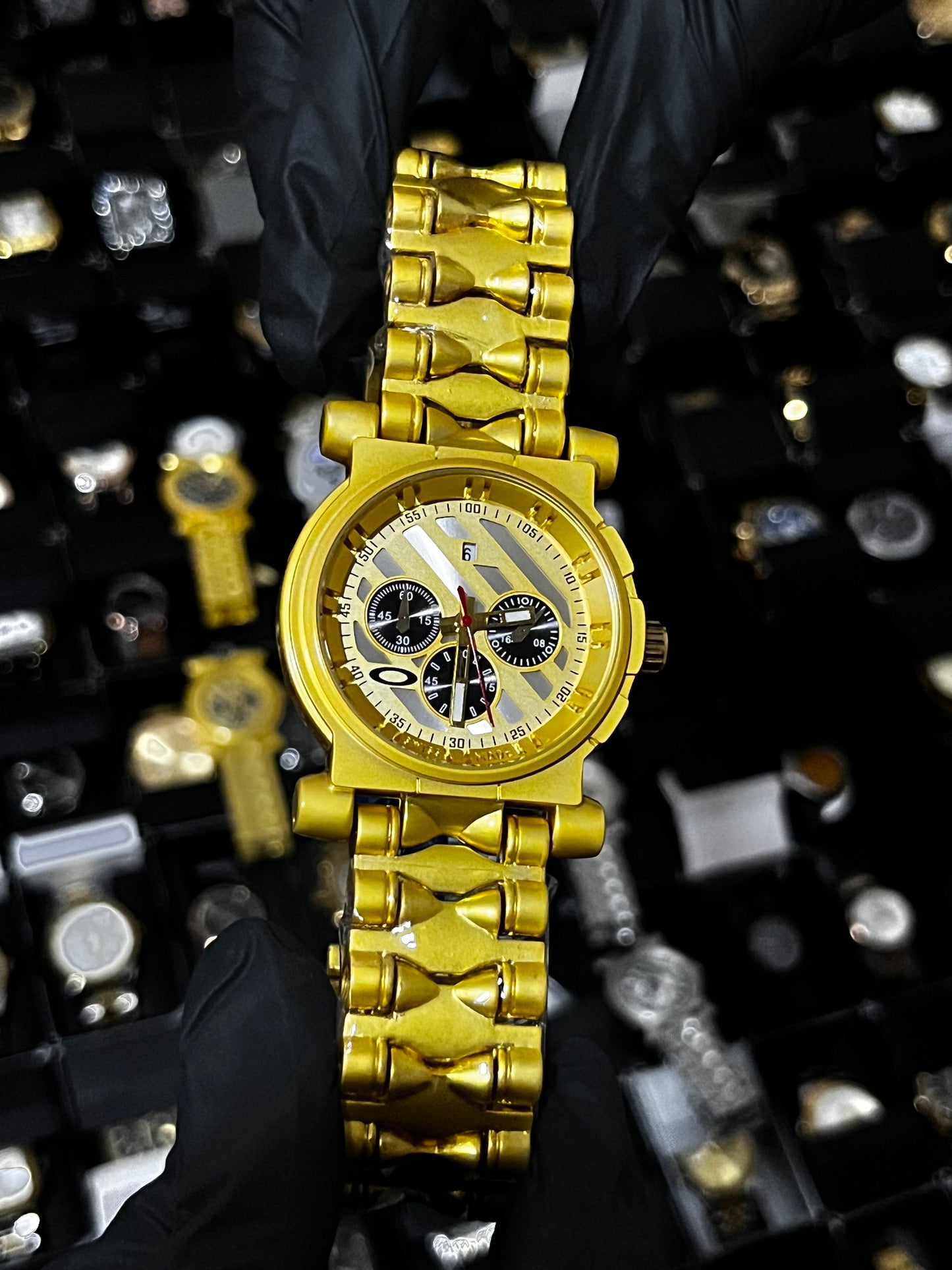 OAK ACERO/DORADO TABLERO/PLATEADO/AMARILLO/3 CRONOS BISEL/DORADO