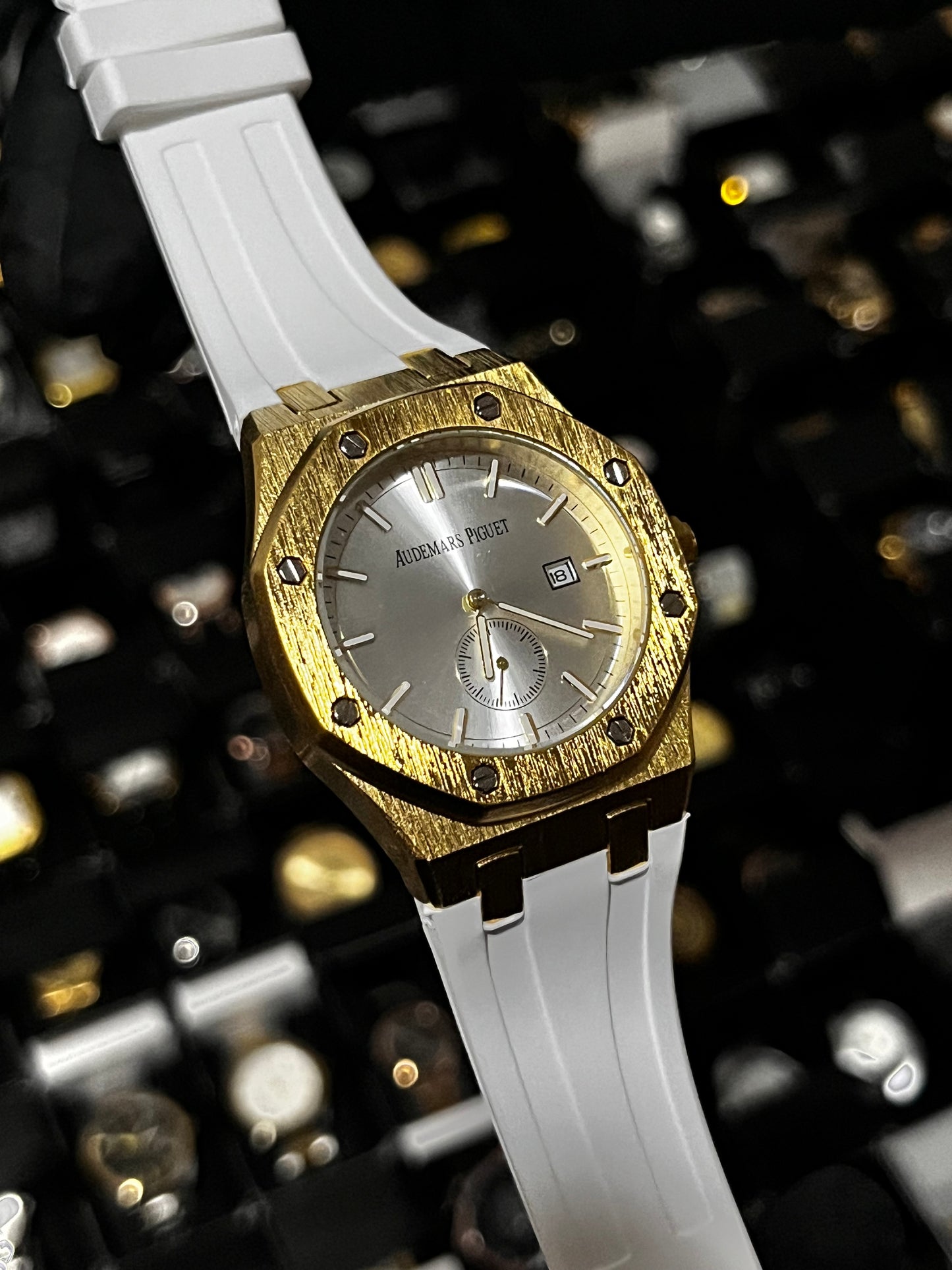 ADMR GOMA/BLANCO TABLERO/PLATEADO BISEL/DORADO