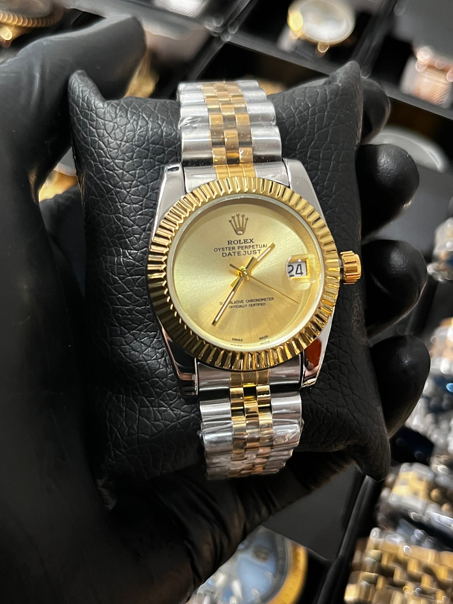 RX DTJST DAMA BICOLOR FONDO DORADO