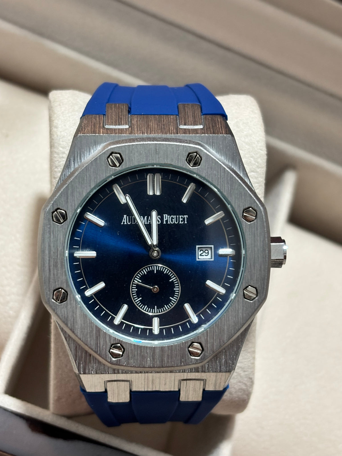 ADMR P METÁLICO RO GOMA azul caja plateada
