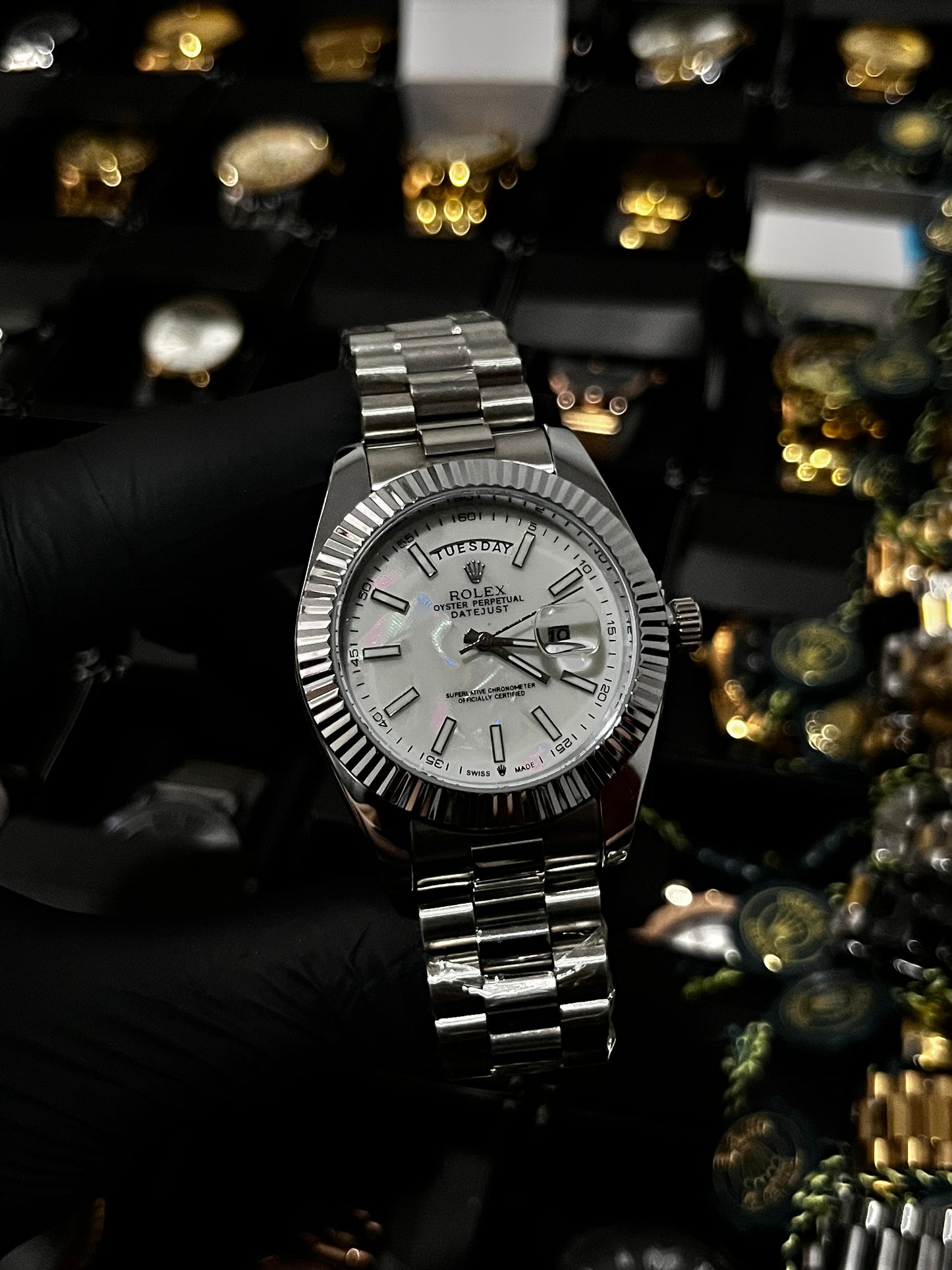 RX DTJST DD / BISEL RELIEVE / PLATEADO FONDO BLANCO ARCOIRIS