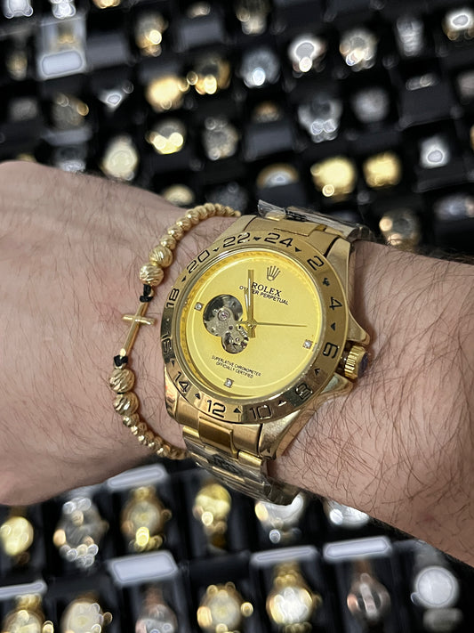 RX AUTOMATICO ACERO/BICOLOR BISEL/PLATEADO TABLERO/DORADO