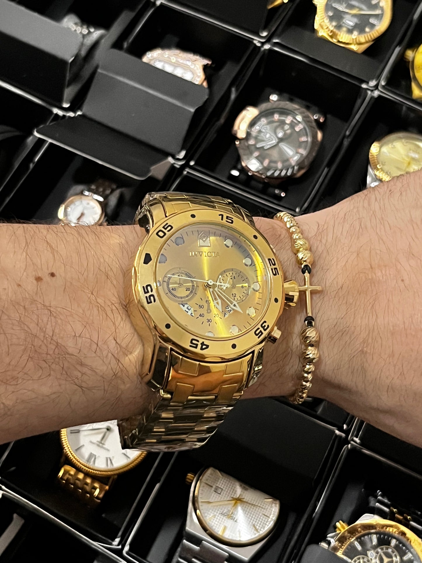 INVIC  ACERO/DORADO TABLERO/DORADO/CRONOS/DORADOS BISEL/DORADO