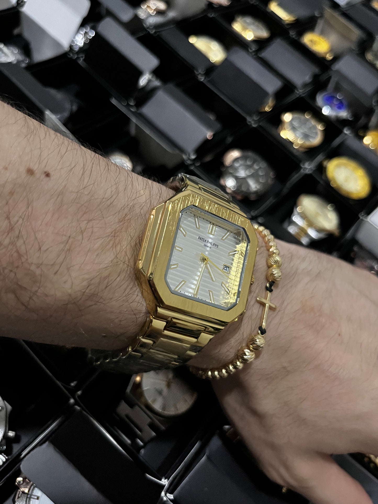 PTK ACERO/DORADO TABLERO PLATEADO BISEL DORADO