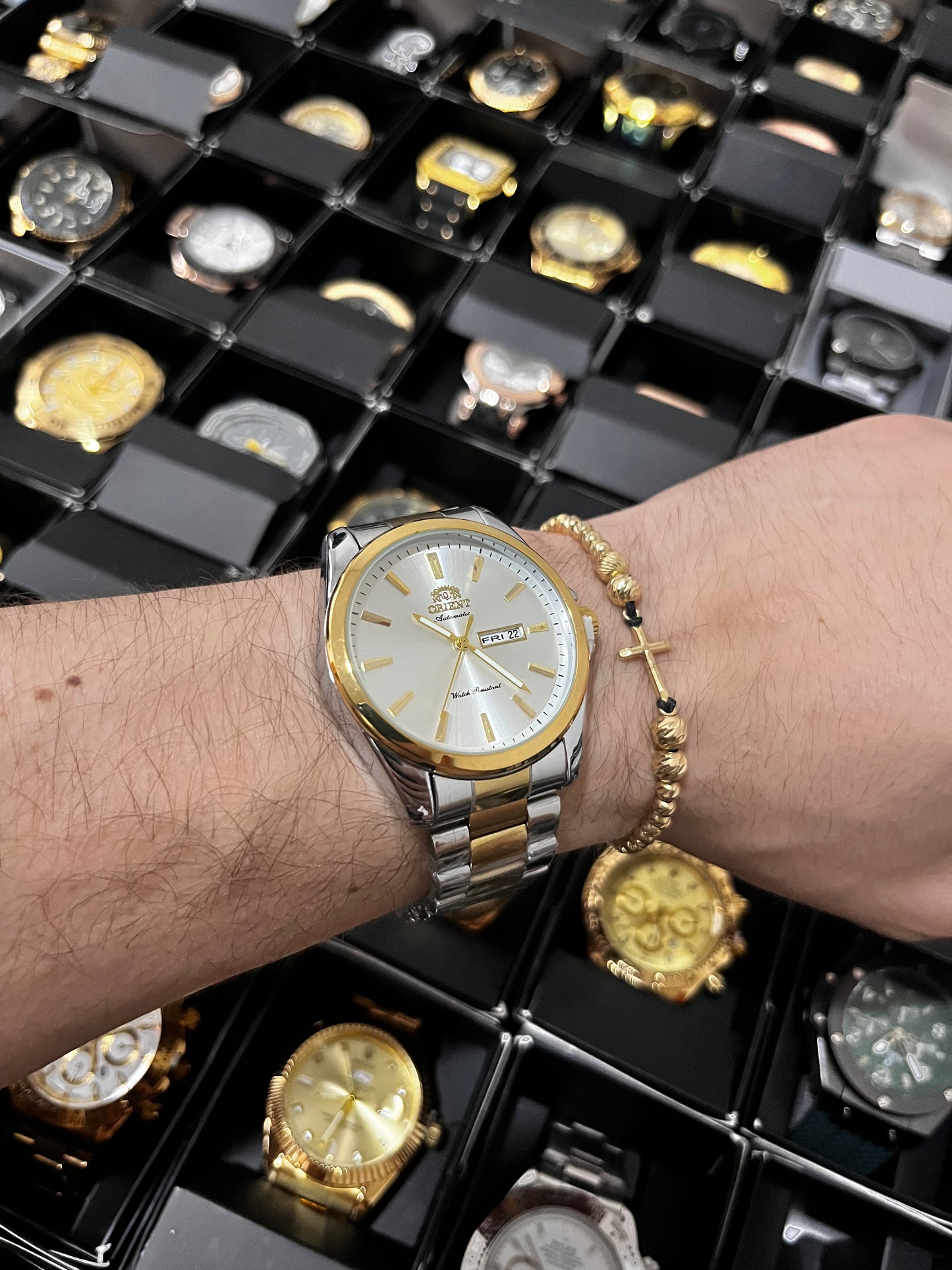 ORNT ACERO/BICOLOR TABLERO/PLATEADO BISEL/DORADO