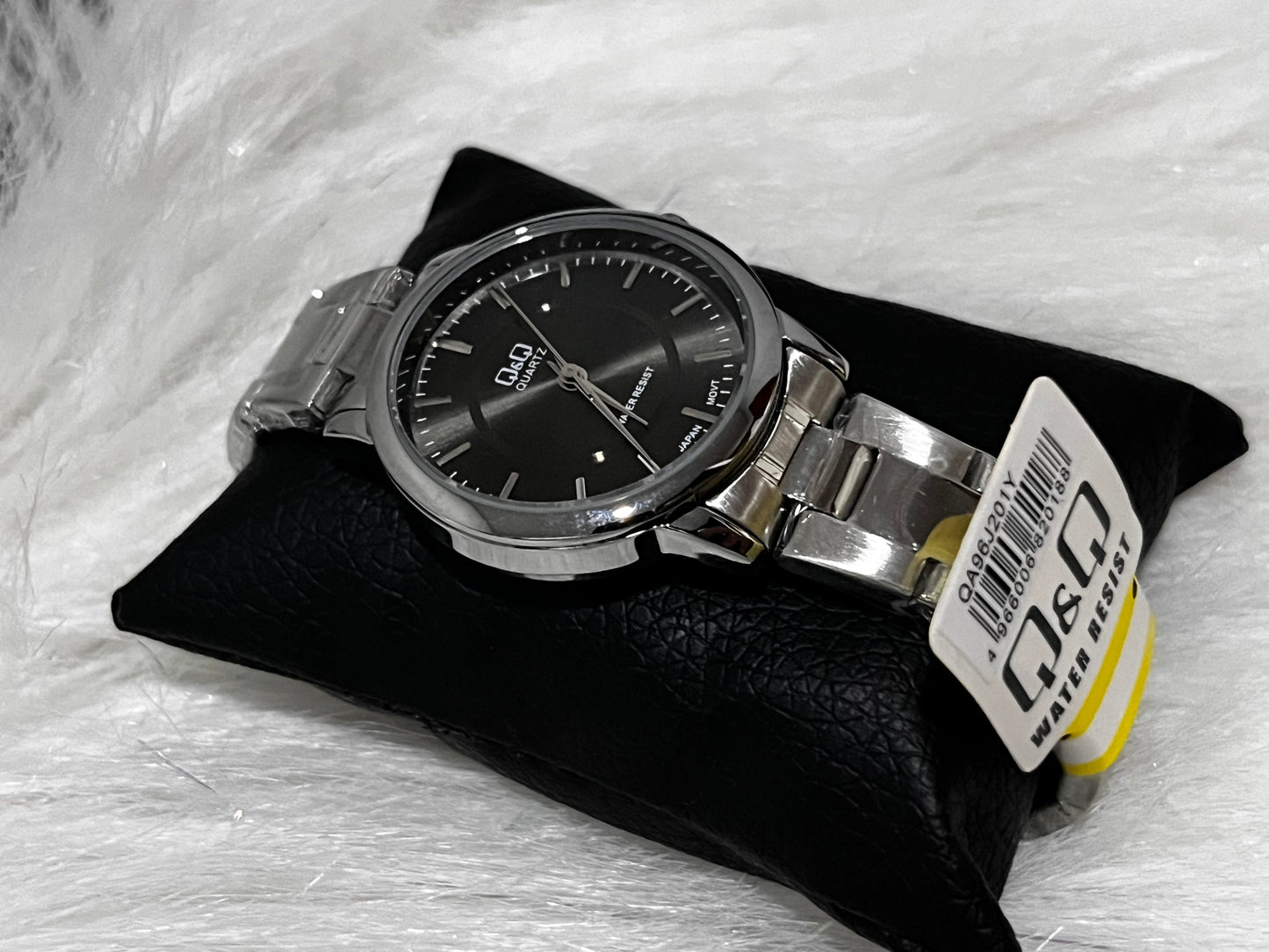 Q&Q DAMA ACERO/PLATEADO/TRADICIONAL TABLERO/NEGRO BISEL/PLATEADO