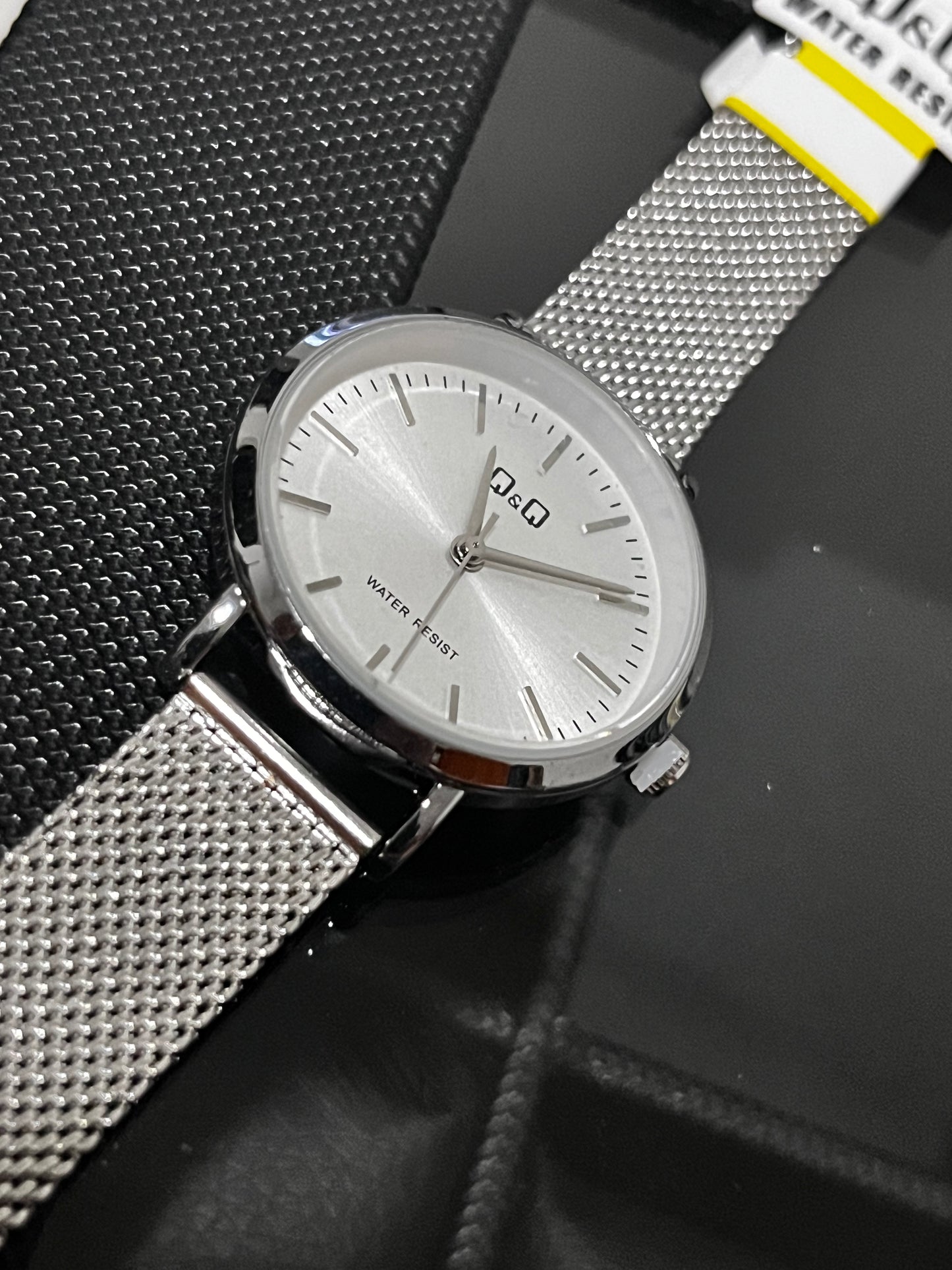 Q&Q DAMA ACERO/PLATEADO/TRENZADO TABLERO/PLATEADO BISEL/PLATEADO