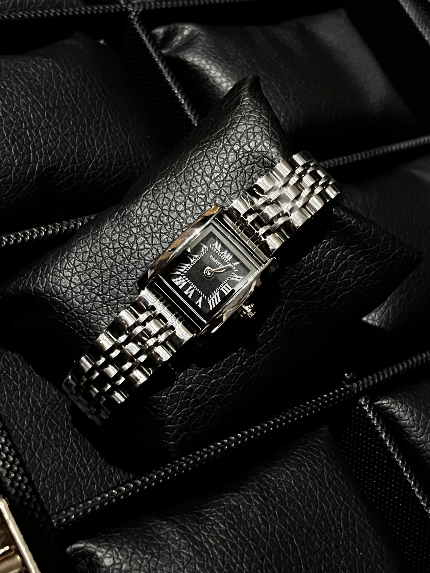 CRTR DAMA ACERO/TRENZADO/NEGRO TABLERO/NEGRO BISEL/NEGRO