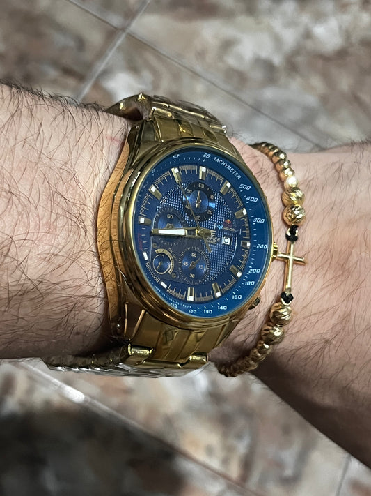 CSO EDIFICE ACERO/DORADO TABLERO/CRONOS/AZUL BISEL/DORADO