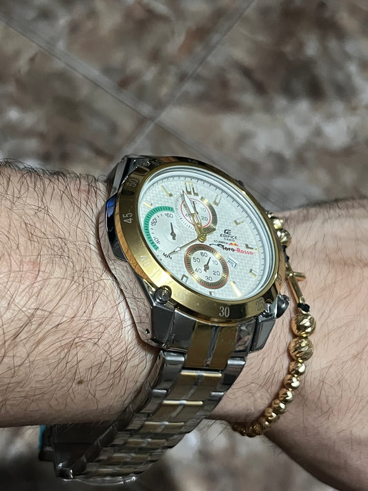 CSO EDIFICE ACERO/BICOLOR TABLERO/BLANCO/CRONOS/DORADO BISEL/DORADO