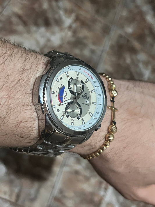 CSO EDIFICE ACERO/PLATEADO TABLERO/BLANCO/PLATEADO BISEL/PLATEADO