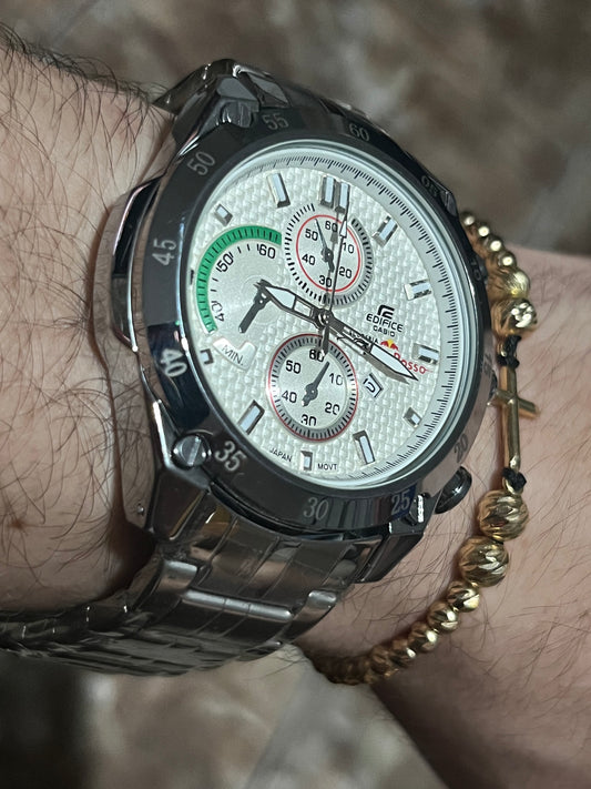 CSO EDIFICE ACERO/PLATEADO TABLERO/BLANCO/VERDE BISEL/PLATEADO