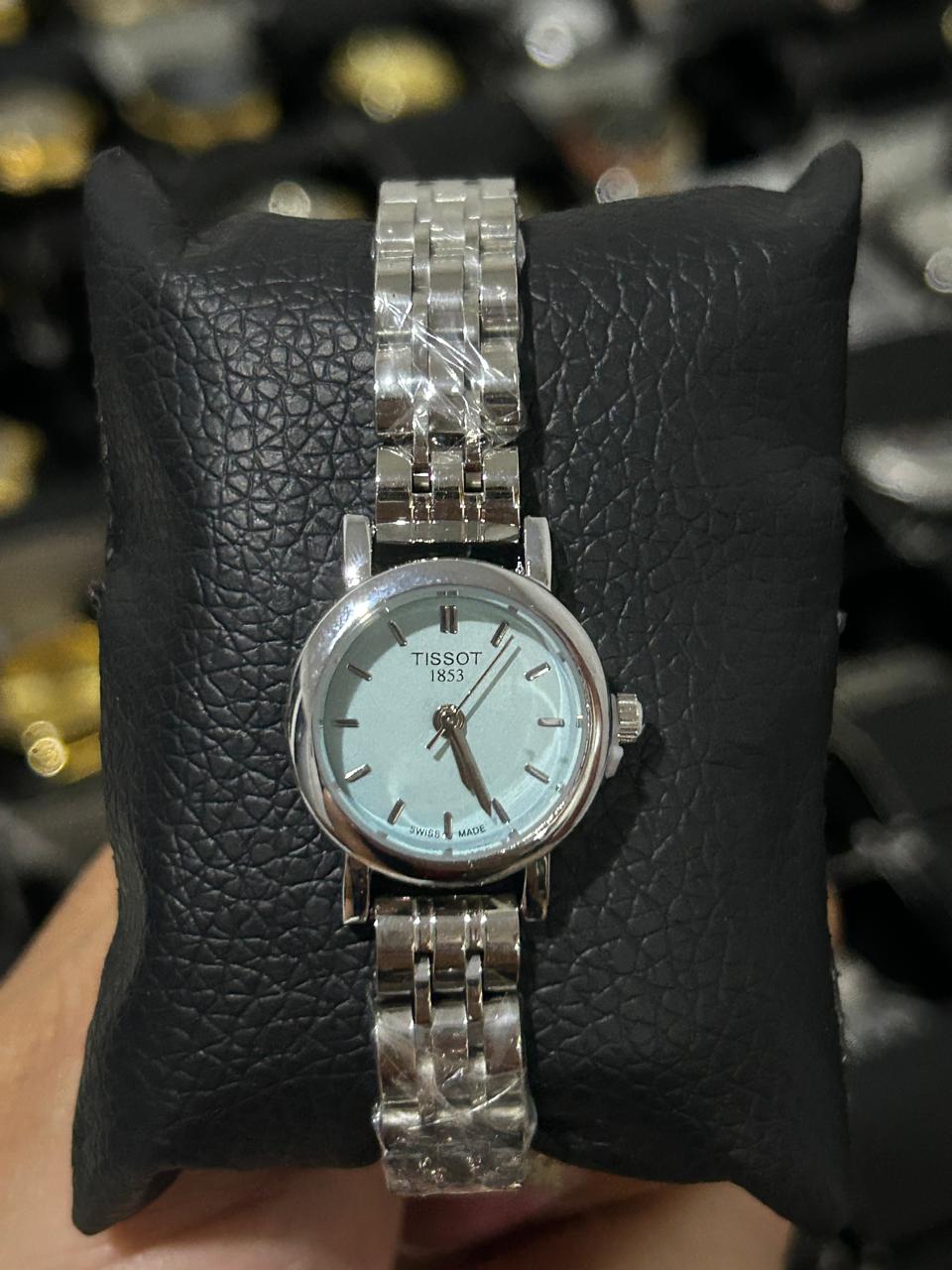 TSST DAMA ACERO PLATEADO TABLERO AZUL CLARO BISEL PLATEADO