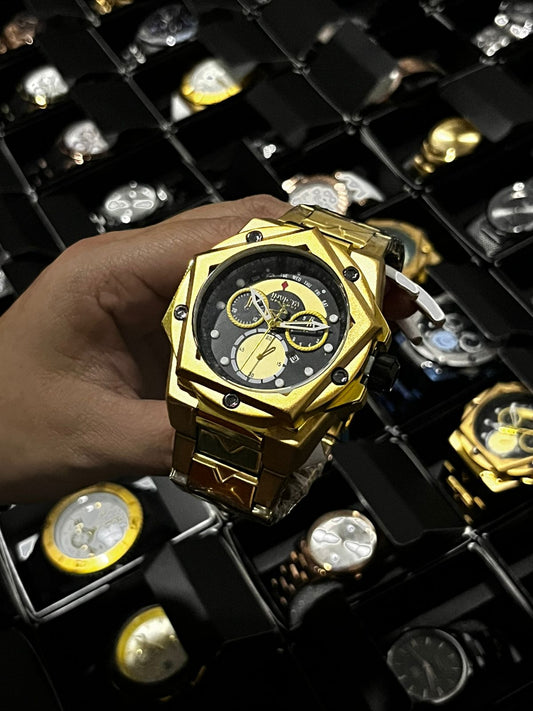 INVIC  ACERO/DORADO TABLERO/NEGRO BISEL/DORADO