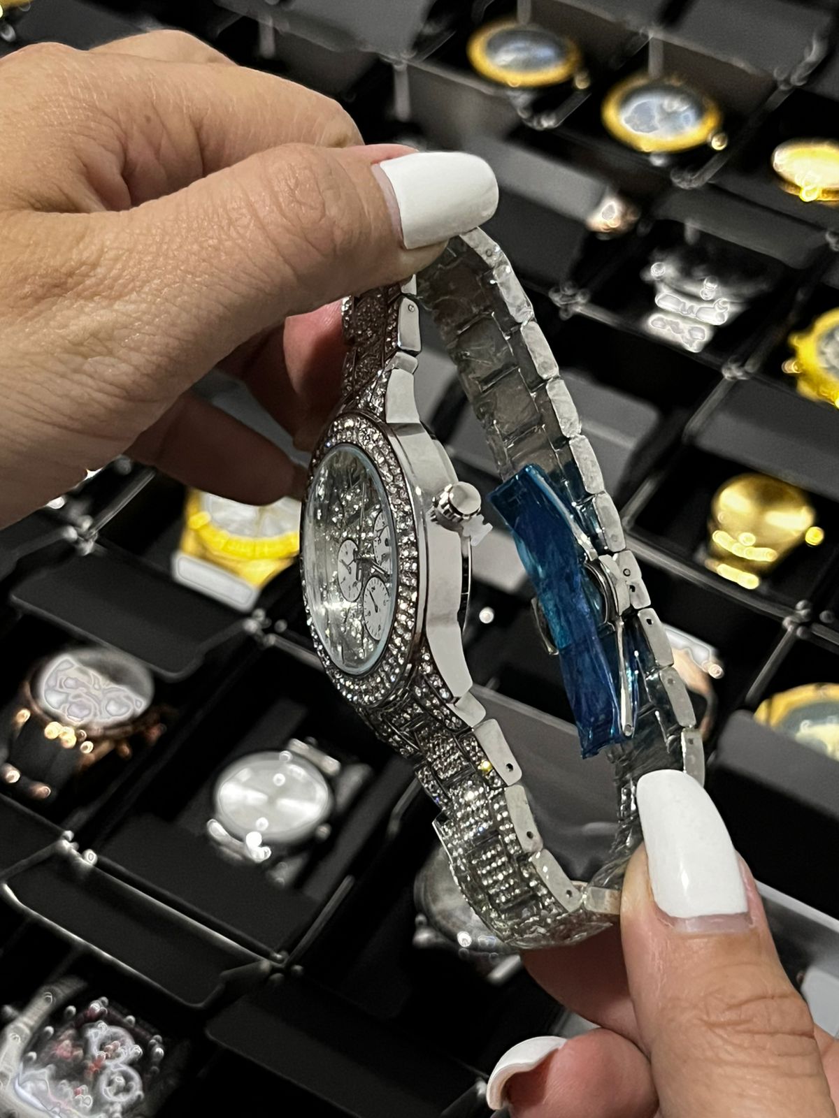 MCHL KORS CUBANO/ACERO/PLATEADO TABLERO/PLATEADO BISEL/PLATEADO