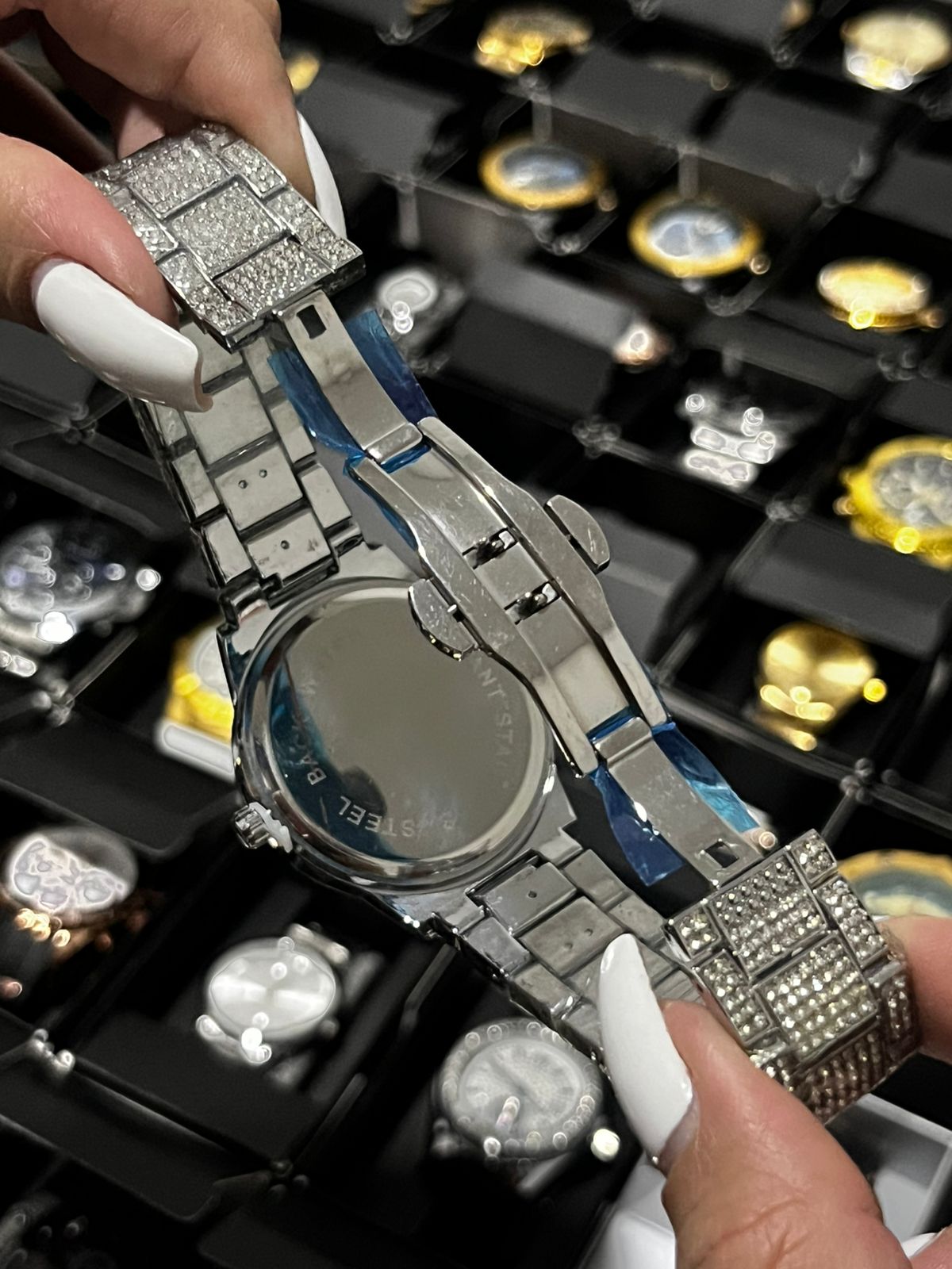 MCHL KORS CUBANO/ACERO/PLATEADO TABLERO/PLATEADO BISEL/PLATEADO