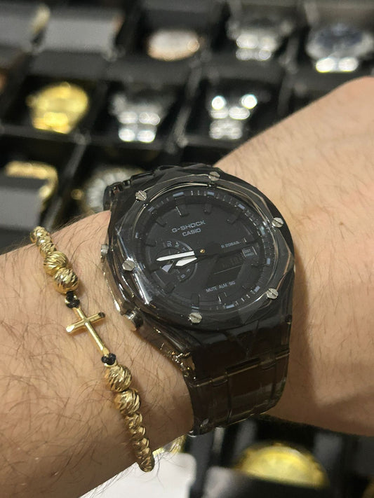 G-SH GOMA/NEGRO/TRASPARENTÉ TABLERO NEGRO BISEL NEGRO